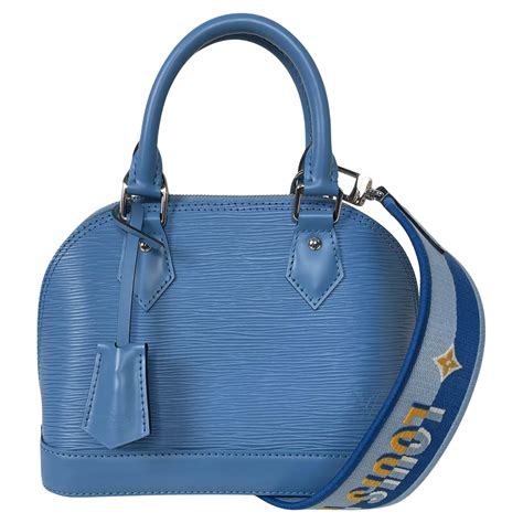 LOUIS VUITTON Epi Jacquard Alma BB Bleuet 